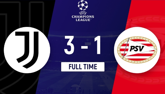 欧冠-尤文3-1战胜埃因霍温，伊尔迪兹破门，冈萨雷斯传射