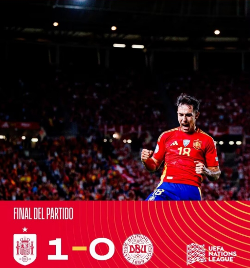 欧国联-西班牙1-0丹麦 亚马尔失良机祖比门迪制胜 欧国联-西班牙1-0丹麦 亚马尔失良机祖比门迪制胜