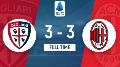 意甲-卡利亚里3-3绝平AC米兰,莱奥双响,亚伯拉罕破门 意甲-卡利亚里3-3绝平AC米兰,莱奥双响,亚伯拉罕破门