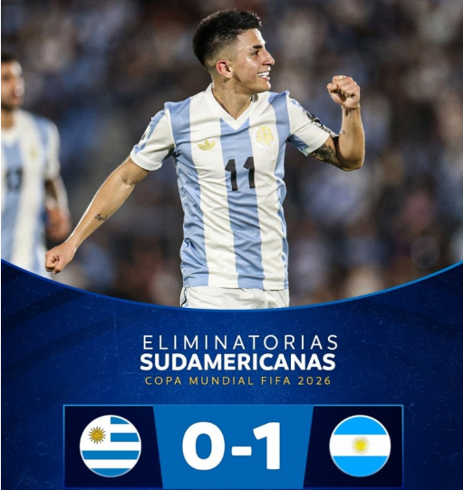 世预赛-阿根廷1-0乌拉圭6分领跑 阿尔马达世界波制胜 小蜘蛛献助攻 世预赛-阿根廷1-0乌拉圭6分领跑 阿尔马达世界波制胜 小蜘蛛献助攻