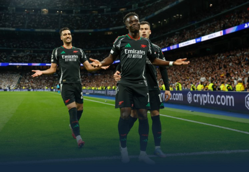 欧冠-皇马总分1-5阿森纳被淘汰,萨卡挑射建功+失点,马丁内利单刀 欧冠-皇马总分1-5阿森纳被淘汰,萨卡挑射建功+失点,马丁内利单刀