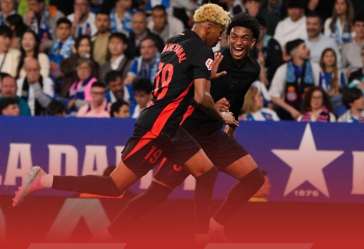 西甲-巴萨2-0西班牙人提前2轮夺冠 亚马尔世界波+造红+传射 西甲-巴萨2-0西班牙人提前2轮夺冠 亚马尔世界波+造红+传射